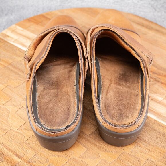 ARIAT womens size 7.5 B brown leather slingback adjustable comfort casual clogs - Picture 5 of 6